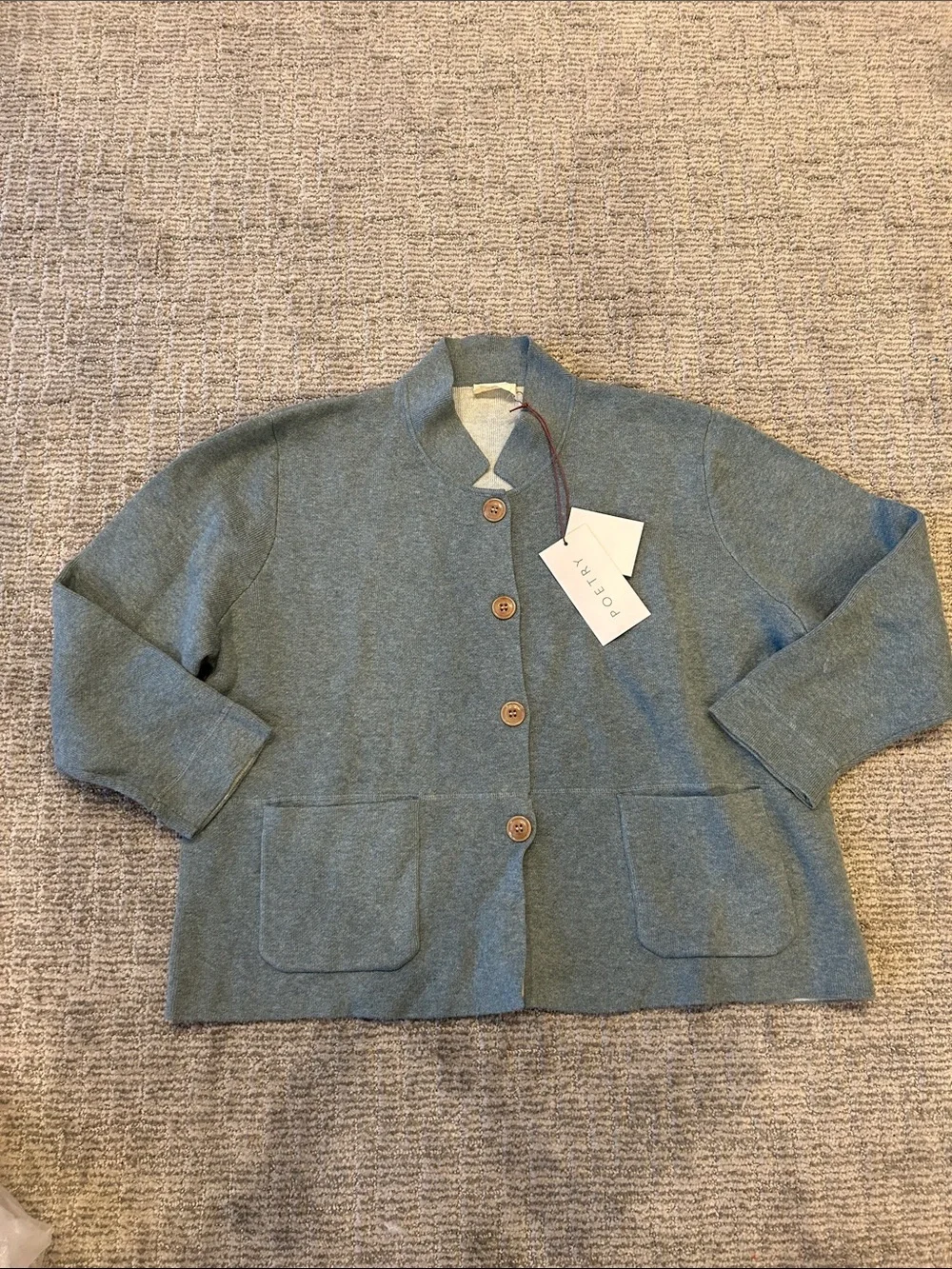 Poetry DOUBLE-KNIT JACKET Denim Teal 14
